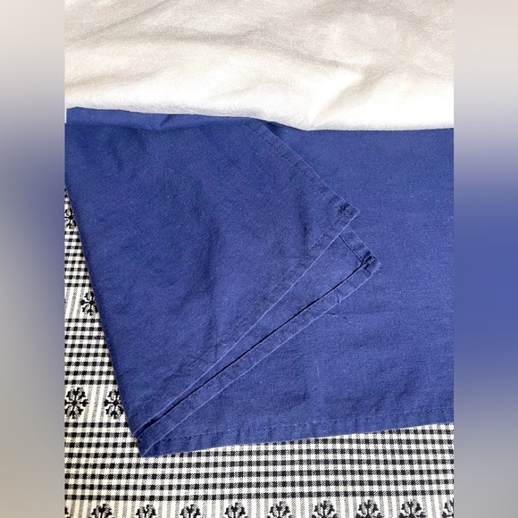 Navy Blue Twin Size Bed Skirt 13" Drop Split Corners Dust Ruffle Bedskirt Dark - Picture 3 of 5